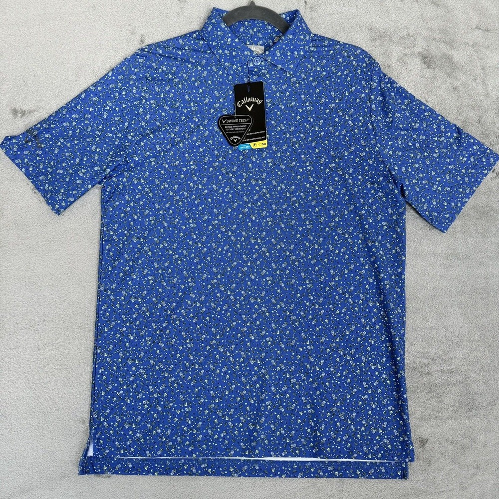 Callaway Shirt Mens Small Polo  Tequila Spirits  Pattern  Swing‎ Tech